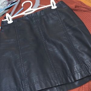 Free People Faux Leather skirt